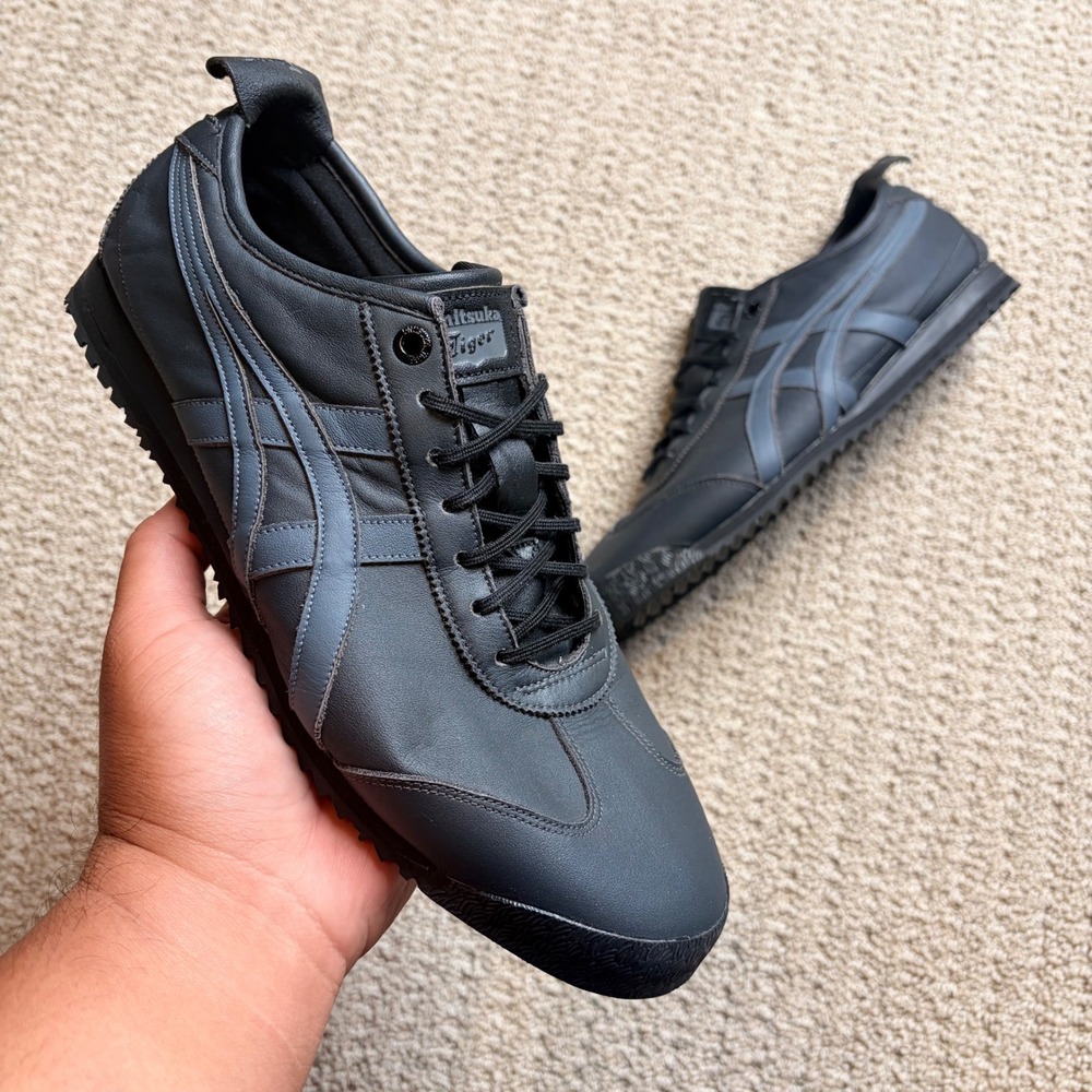 Onitsuka Tiger Mexico 66 GDX Black Leather Gore-Tex Sneakers 1183B500 Mens 8.5